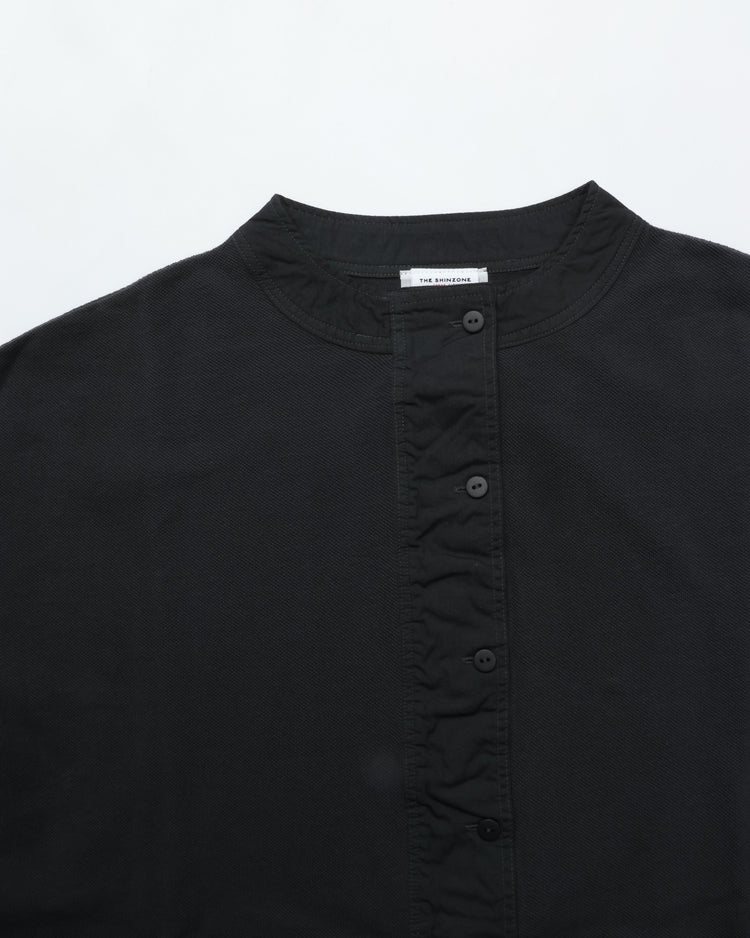 THE SHINZONE / MILITARY HENLEY PULLOVER BLACK