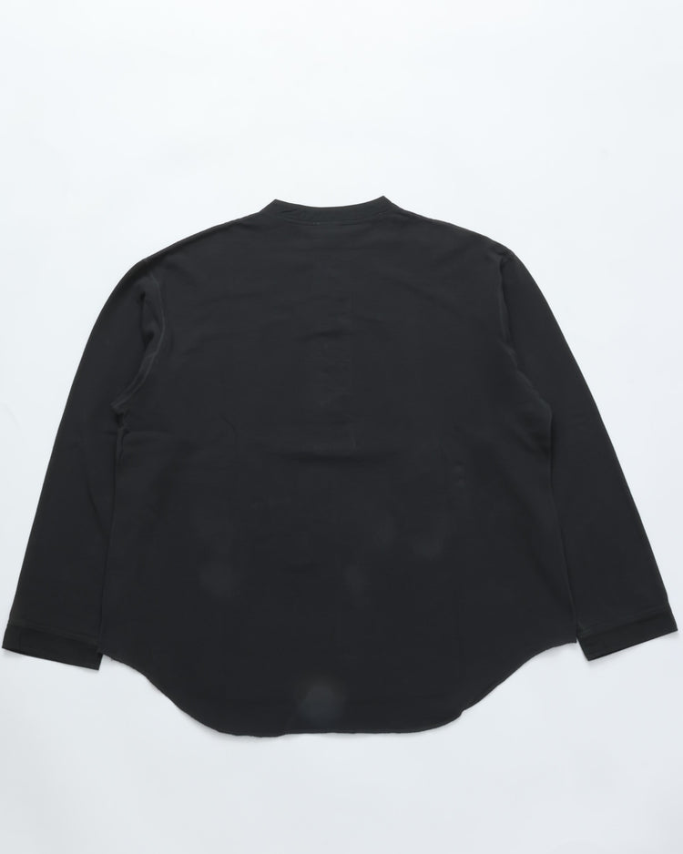 THE SHINZONE / MILITARY HENLEY PULLOVER BLACK