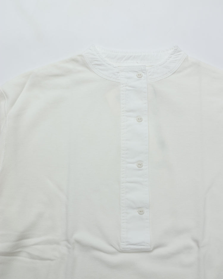 THE SHINZONE / MILITARY HENLEY PULLOVER WHITE