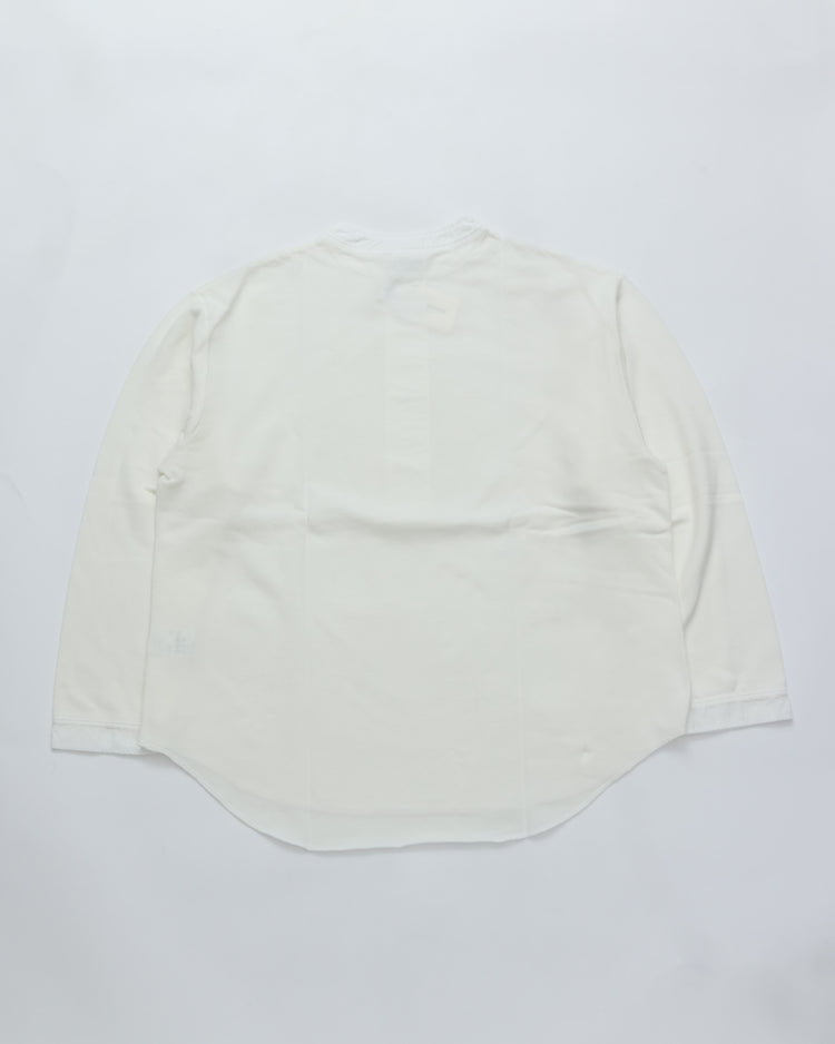 THE SHINZONE / MILITARY HENLEY PULLOVER WHITE