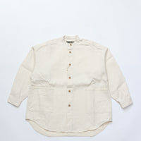 HAVERSACK / C/L Herringbone Band Collar Overshirt