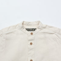 HAVERSACK / C/L Herringbone Band Collar Overshirt