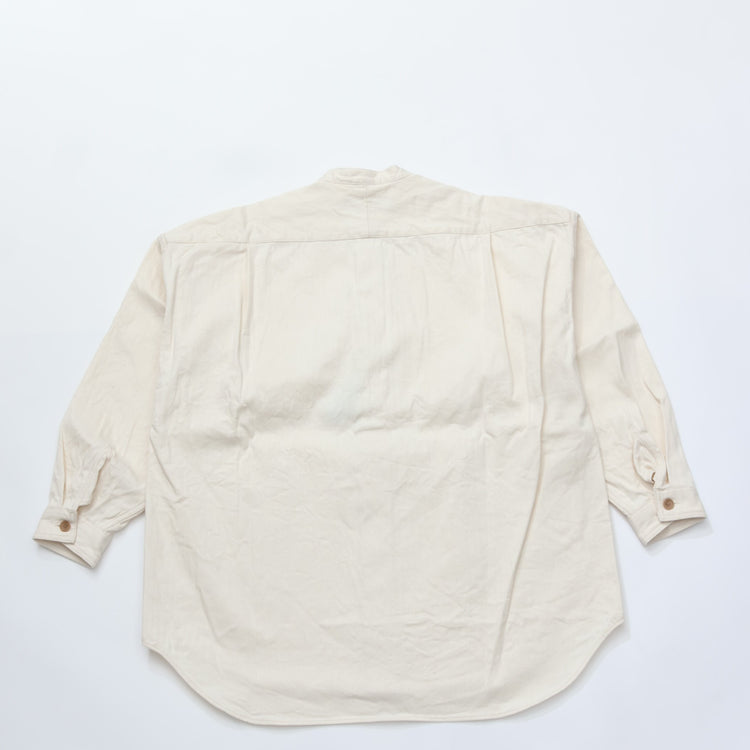 HAVERSACK / C/L Herringbone Band Collar Overshirt