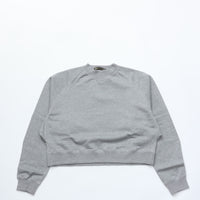 HAVERSACK / Women 612521 TOP GRAY High gauge fleece cropped sweatshirt