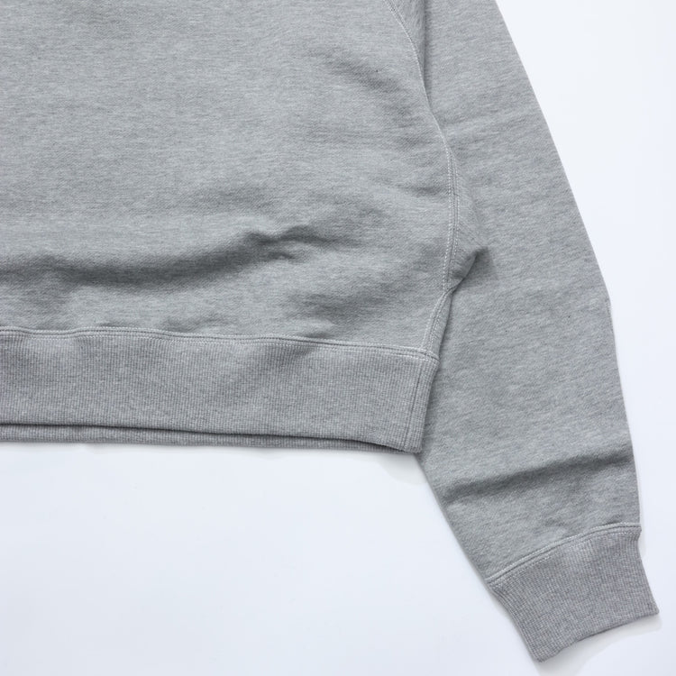 HAVERSACK / Women 612521 TOP GRAY High gauge fleece cropped sweatshirt