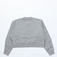 HAVERSACK / Women 612521 TOP GRAY High gauge fleece cropped sweatshirt