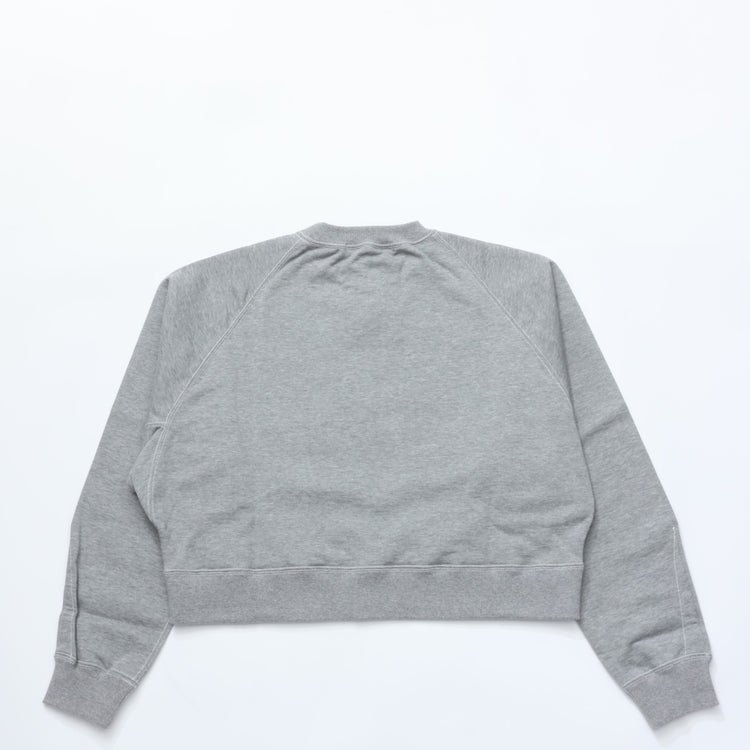 HAVERSACK / Women 612521 TOP GRAY High gauge fleece cropped sweatshirt