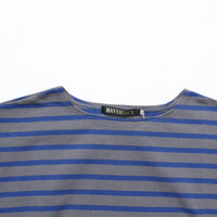 HAVERSACK / Jersey striped poncho-style Basque shirt GRAY*BLUE