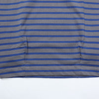 HAVERSACK / Jersey striped poncho-style Basque shirt GRAY*BLUE