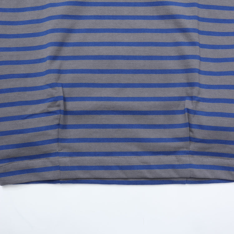 HAVERSACK / Jersey striped poncho-style Basque shirt GRAY*BLUE