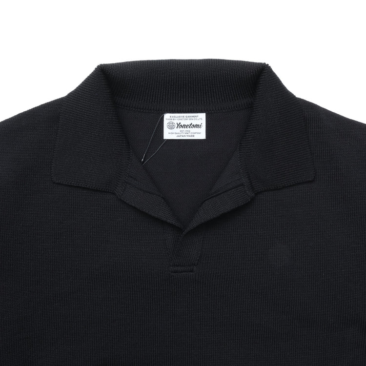 Yonetomi  / GIMA COTTON TENJIKU KNIT P/O 14 BLACK