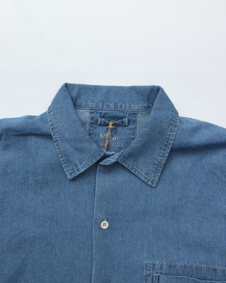 ARMY TWILL / LIGHT DENIM SHIRT BLUE