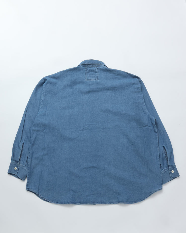 ARMY TWILL / LIGHT DENIM SHIRT BLUE