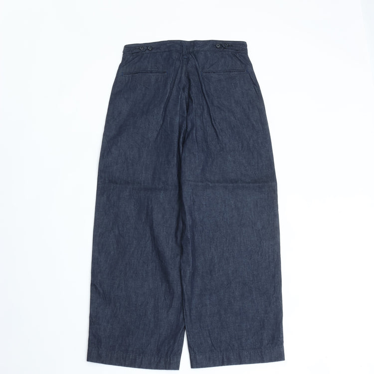 PORTER CLASSIC / CLASSIC DENIM GENE KELLY PANTS NAVY