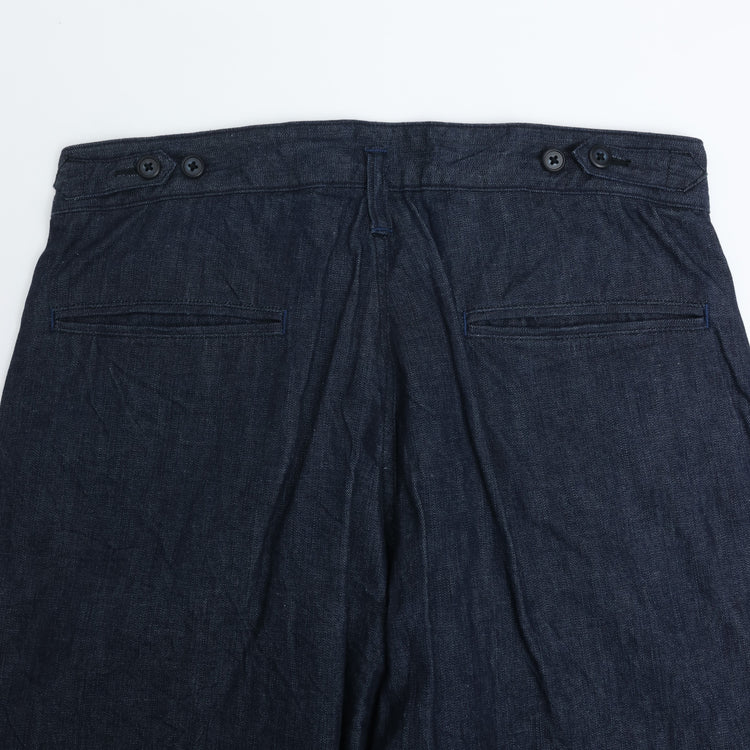 PORTER CLASSIC / CLASSIC DENIM GENE KELLY PANTS NAVY