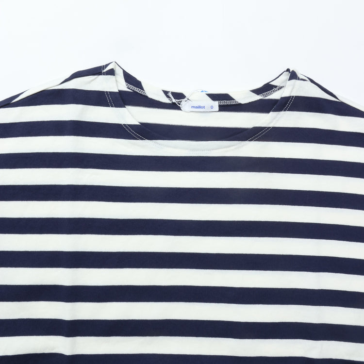 maillot / Border Big Boat Neck Tee NAVY