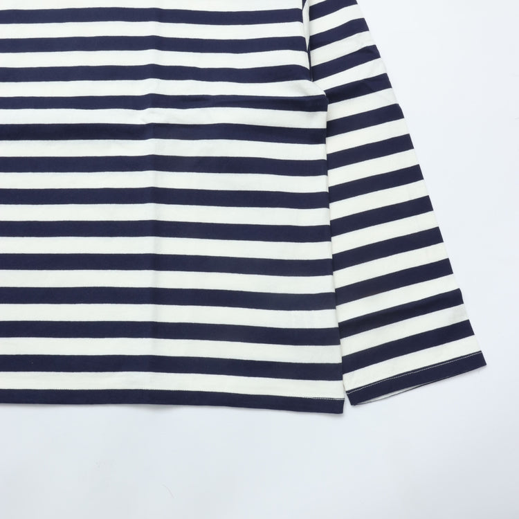 maillot / Border Big Boat Neck Tee NAVY