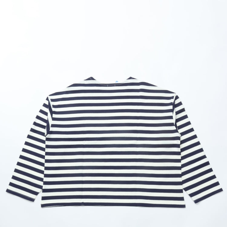 maillot / Border Big Boat Neck Tee NAVY