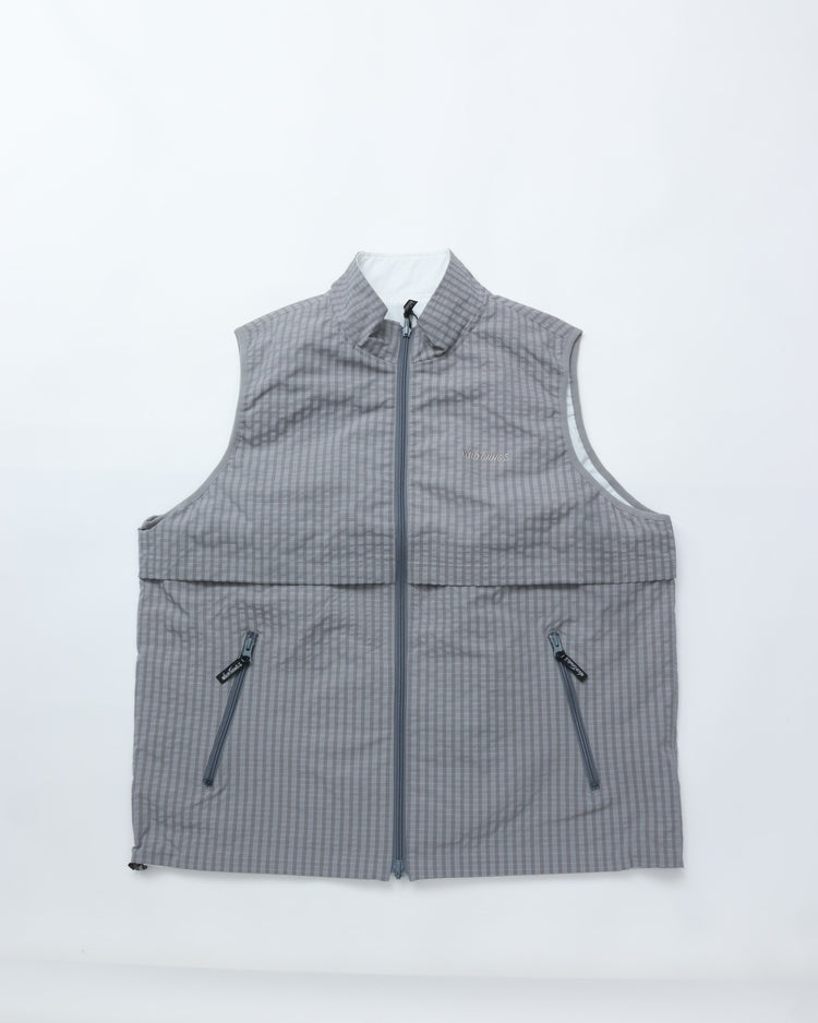 WILD THINGS / ゲッコーリバーシブルベスト GECKO REVERSIBLE VEST GREY