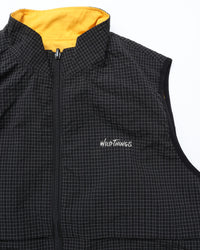 WILD THINGS / ゲッコーリバーシブルベスト GECKO REVERSIBLE VEST BLACK