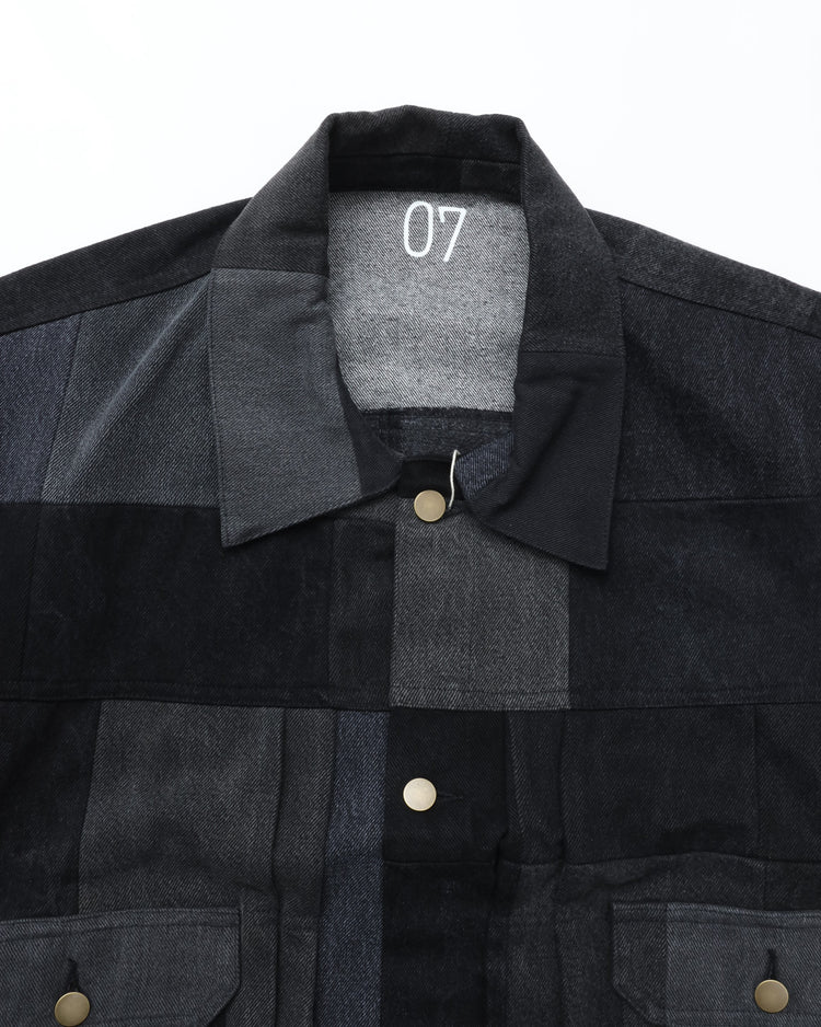 Sillage / trucker jacket black denim seven