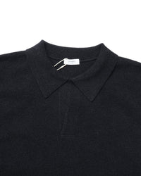 crepuscule / Moss Stitch Polo BLACK