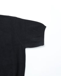 crepuscule / Moss Stitch Polo BLACK