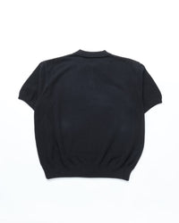 crepuscule / Moss Stitch Polo BLACK