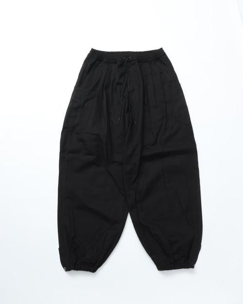 roundabout /  Cotton Serge 3tuck Big Balloon Pants