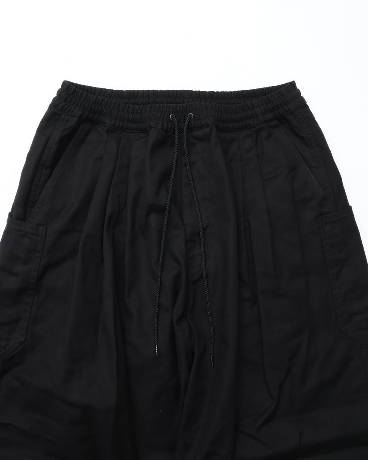 roundabout /  Cotton Serge 3tuck Big Balloon Pants