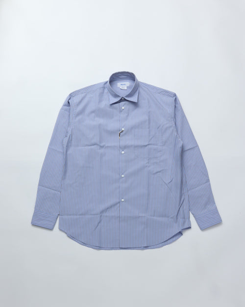 Riprap / FF REGULAR COLLAR SHIRTS SAX/BROWN