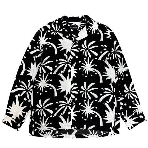 COTTON PAN / Shawn 花火 L/S : RAYON SHIRT BLACK