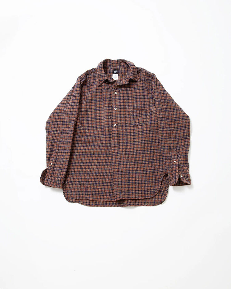 THE CORONA UTILITY CS005 - W.C.W SHIRT PULLOVER / Brown × BLUE