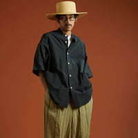 HAVERSACK / C/L Typewriter Band Collar Shirt 