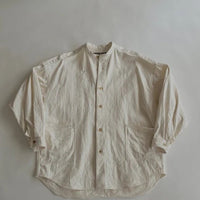 HAVERSACK / C/L Herringbone Band Collar Overshirt