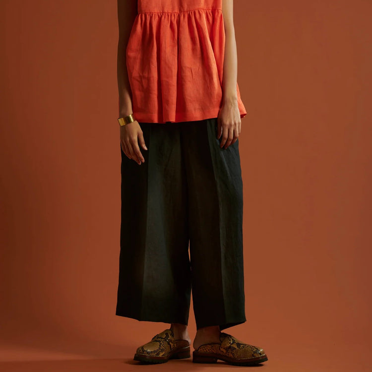 HAVERSACK / High waist 2 pleats wide pants 