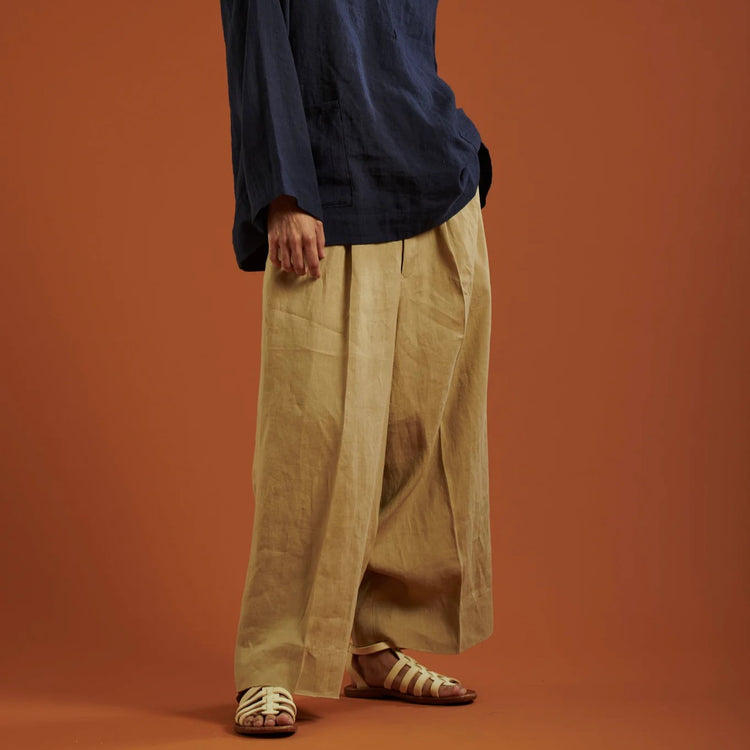 HAVERSACK / High waist 2 pleats wide pants 