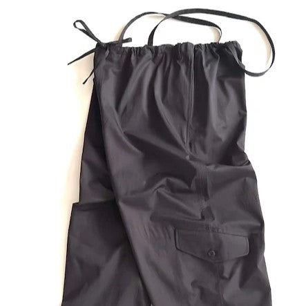 HAVERSACK / Salt-Shrink Satin Overpants BLACK