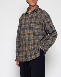 THE CORONA UTILITY CS005 - W.C.W SHIRT PULLOVER / Grey × Brown