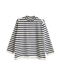 Yonetomi / WAVE COTTON BASQUE KNIT PULLOVER (MOCK NECK)