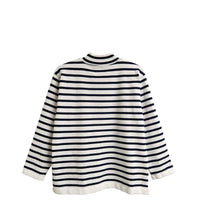 Yonetomi / WAVE COTTON BASQUE KNIT PULLOVER (MOCK NECK)