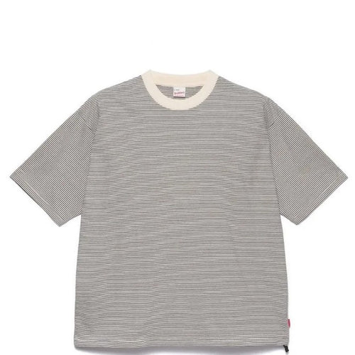 Healthknit / Narrow Border Wide Crew Neck Short Sleeve T-Shirt 