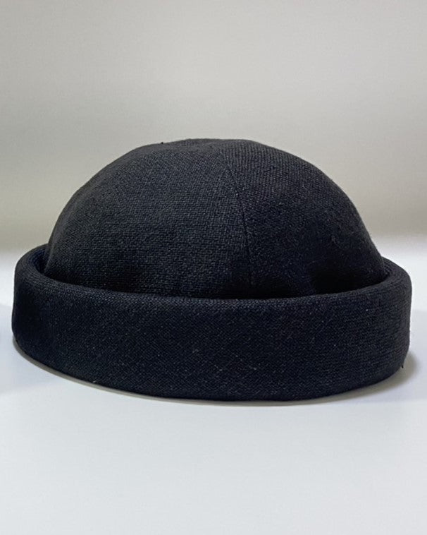 roundabout / Sashiko Roll Cap / Black RA24AW-AC02