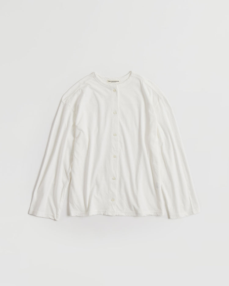 THE SHINZONE / HIGH TWIST COTTON CARDIGAN WHITE