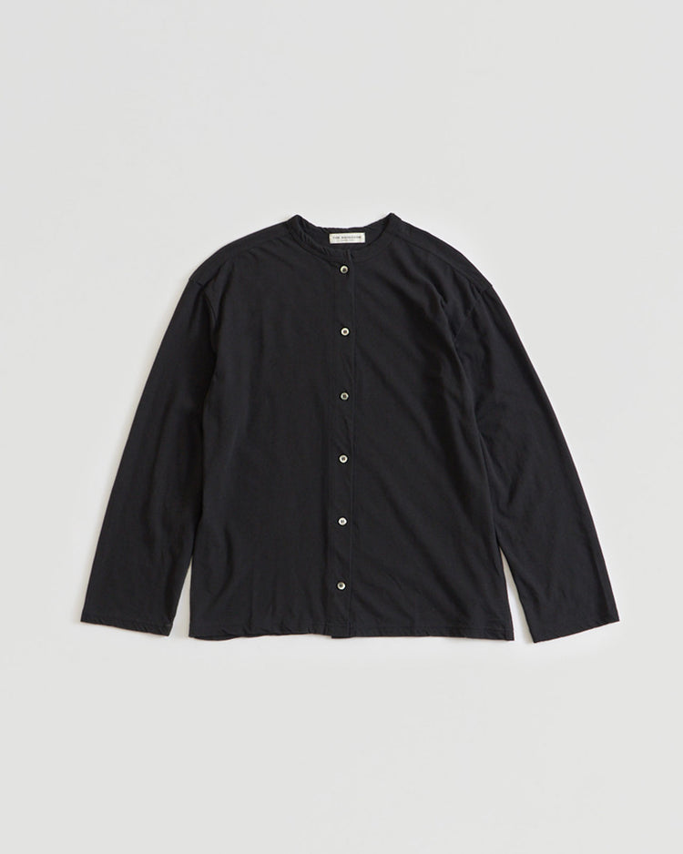 THE SHINZONE / HIGH TWIST COTTON CARDIGAN BLACK