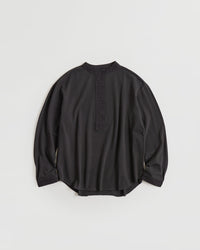 THE SHINZONE / MILITARY HENLEY PULLOVER BLACK