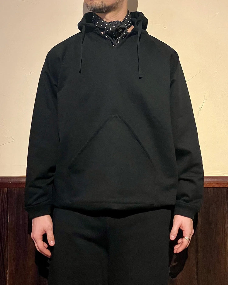 HAVERSACK / 812520　ハイゲージ裏毛　ラグランパーカー 05 BLACK