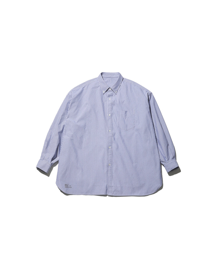 FreshService / DRY OXFORD CORPORATE L/S B.D.SHIRT BLUE STRIPE