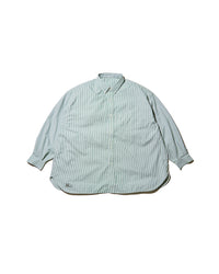 FreshService   DRY OXFORD CORPORATE L/S B.D.SHIRT GREEN STRIPE