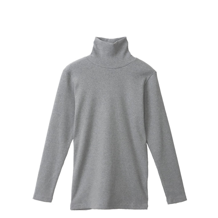 M-SIC/ Heavy Teleco Rib Turtleneck Pullover Cut and Sew 